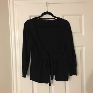 Express black tie cardigan